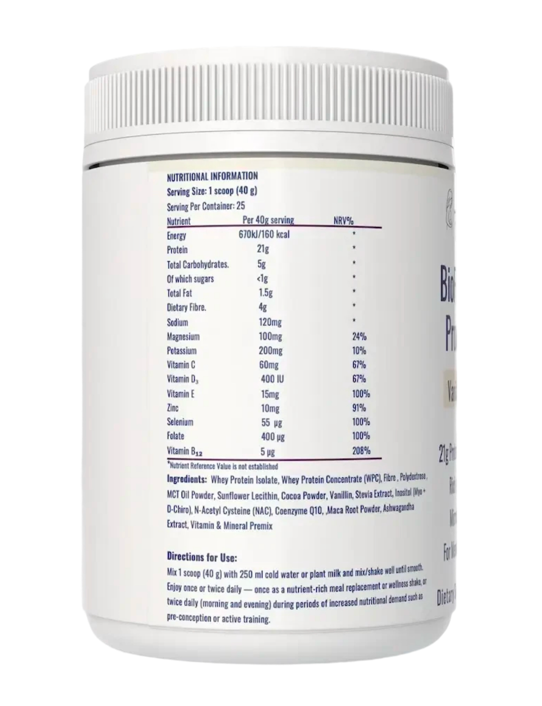 Fertimax™ BioFertility Whey Protein Shake (Vanilla Cocoa Fusion)
