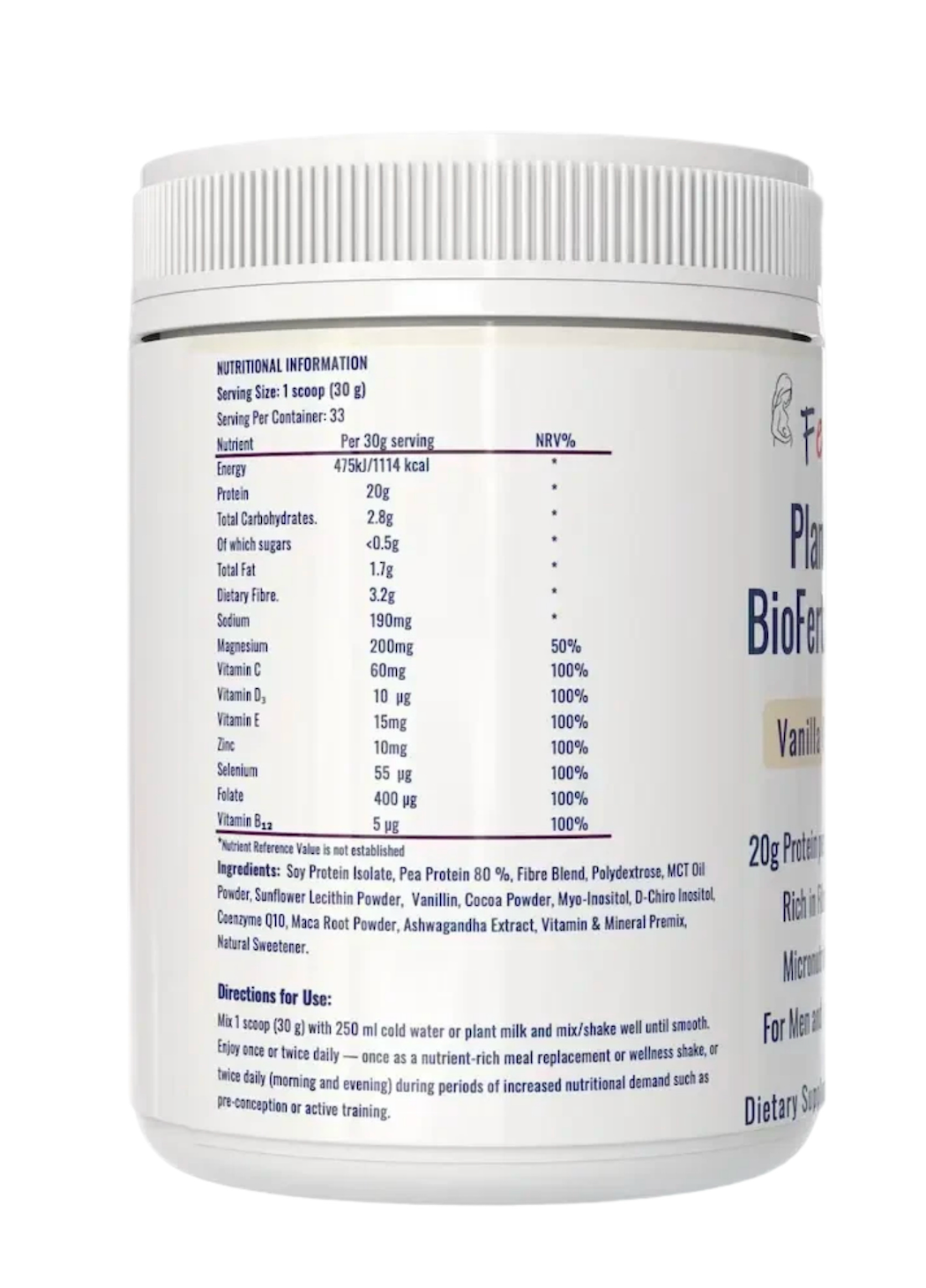 Fertimax™ Plant-Based Bio-Fertility Shake (Vanilla Cocoa Fusion)