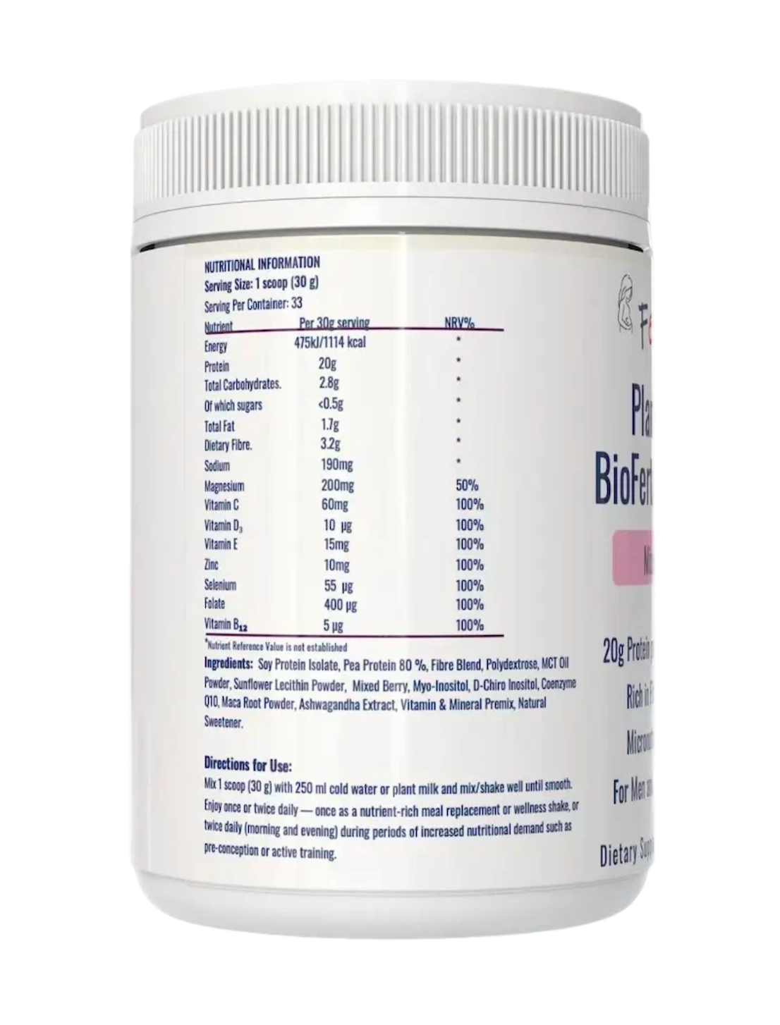 Fertimax™ Plant-Based BioFertility Shake (Mixed Berry)