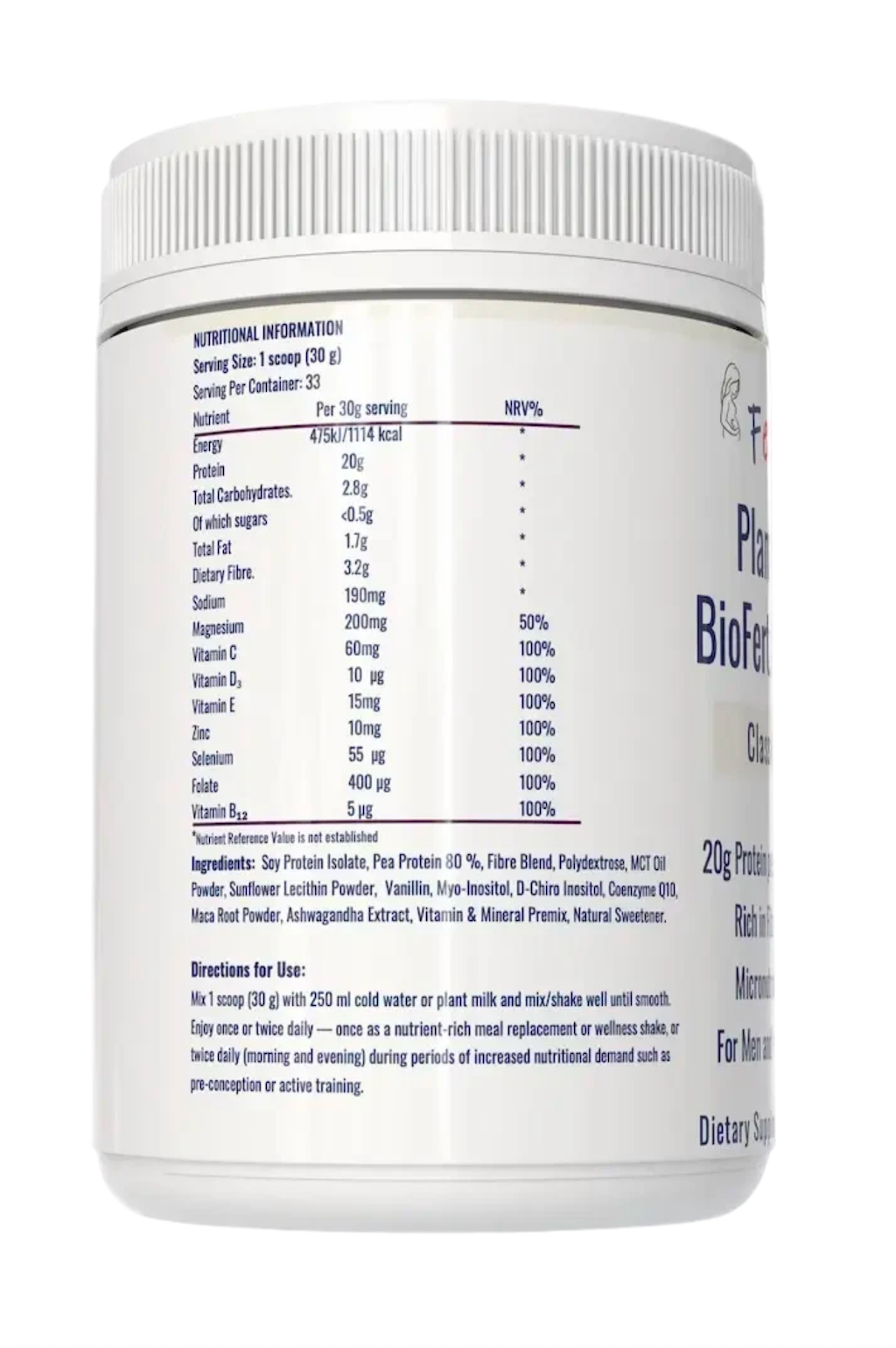 Fertimax™ Plant-Based Bio-Fertility Shake (Classic Vanilla)